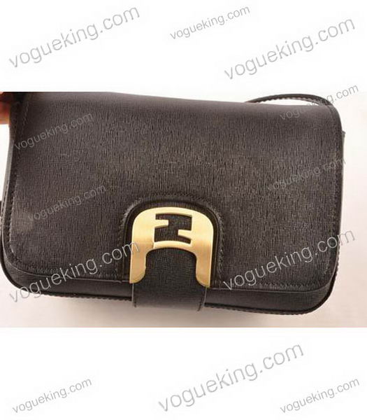 Fendi Chameleon Small Saddle Messenger Bag With Black Calfskin Leather-4