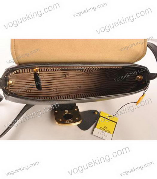 Fendi Chameleon Small Saddle Messenger Bag With Black Calfskin Leather-6