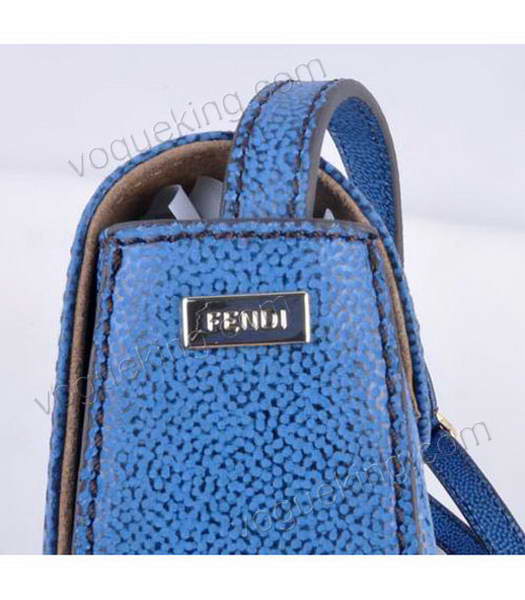 Fendi Chameleon Small Saddle Messenger Bag With Blue Caviar Leather-5