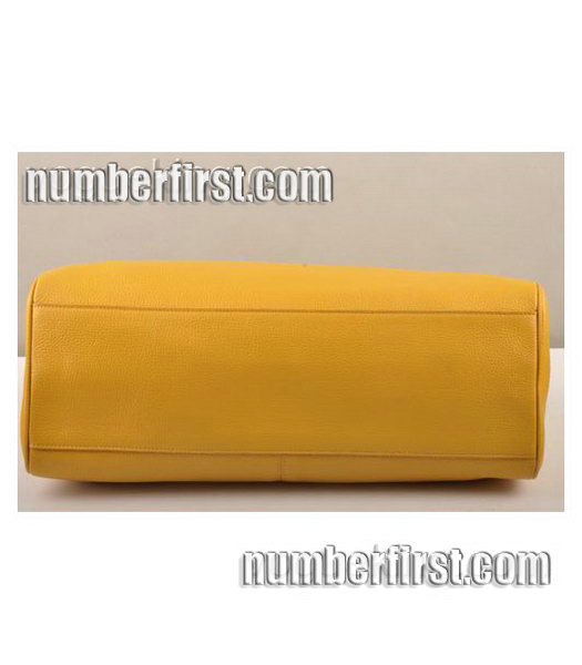Fendi Chef Chain Yellow Calfskin Leather Tote Bag-3