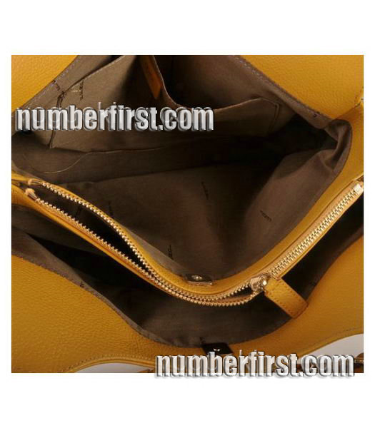 Fendi Chef Chain Yellow Calfskin Leather Tote Bag-5