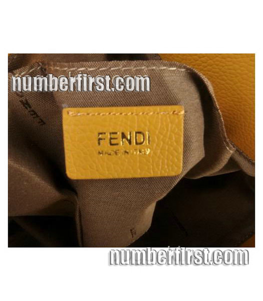 Fendi Chef Chain Yellow Calfskin Leather Tote Bag-6