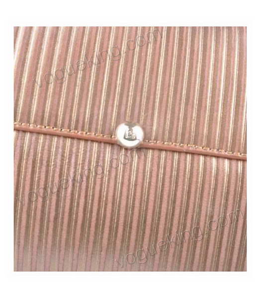 Fendi Coffee Stripe Leather Top Handle Bag-4