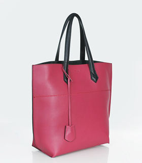 Fendi Dark Red Original Leather Shopping Tote Bag