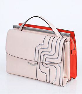 Fendi Demi Jour Computer Puzzle Pink Original Leather Small Shoulder Bag