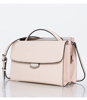 Fendi Demi Jour Pink Cross VeinsOriginal Leather Small Shoulder Bag