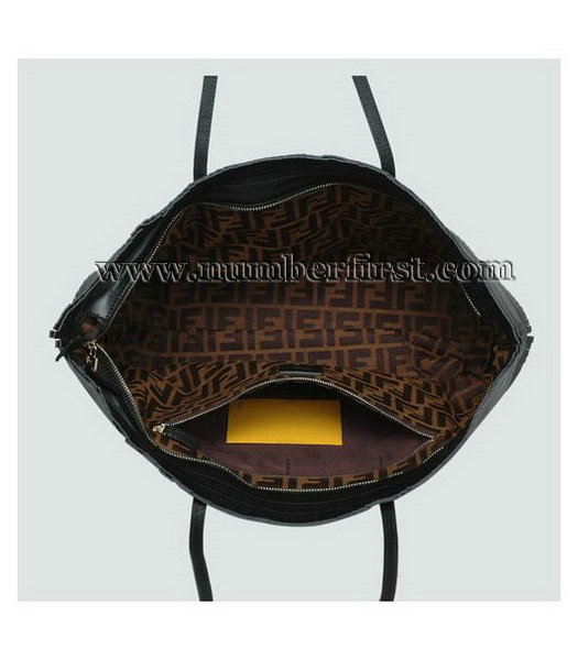 Fendi Fashion Leather Shoulder Bag Black-4