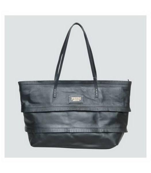 Fendi Fashion Leather Shoulder Bag Black