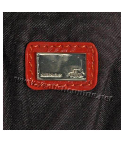 Fendi FF Embossed Clutch Bag Orange Lambskin Patent-5