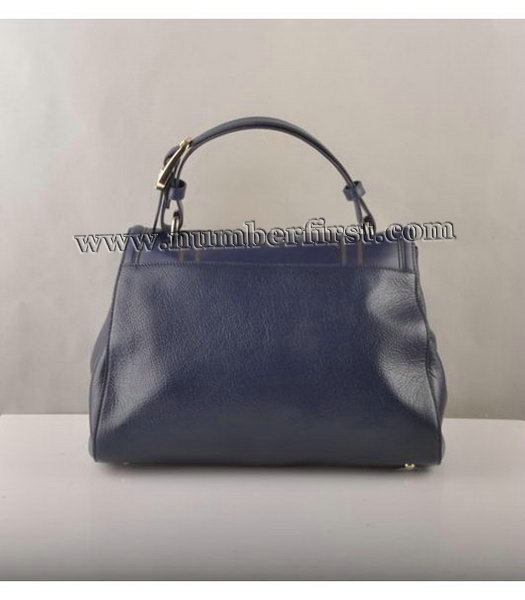 Fendi Flap Bag Blue Cow Leather-1