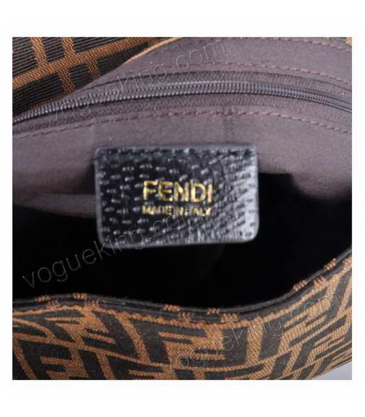 Fendi Forever Mamma Baguette Bag F Fabric with Black Caviar Leather-6