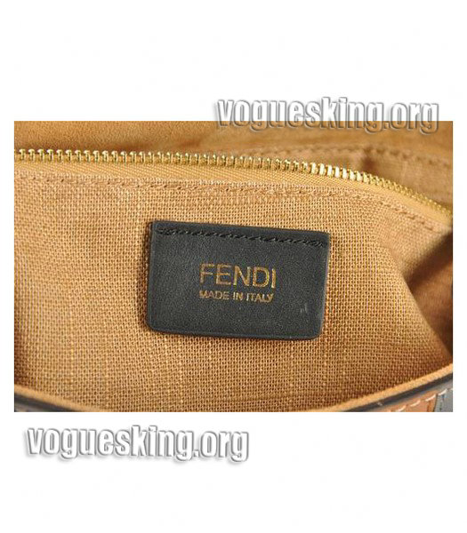 Fendi Grey Imported Leather Shoulder Bag-6