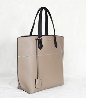 Fendi Grey Original Leather Shopping Tote Bag