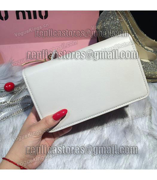 Fendi High-quality Fashion White Leather Clutch-2