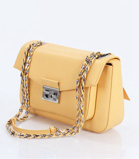 Fendi Iconic Be Baguette Small Bag With Egg Yellow Original Soft Leather