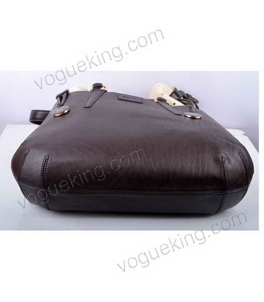 Fendi Large Coffee Deerskin Leather Tote Bag-4