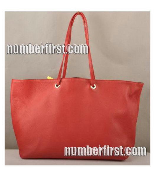Fendi Large Lichee Grain Leather handbag Red-2
