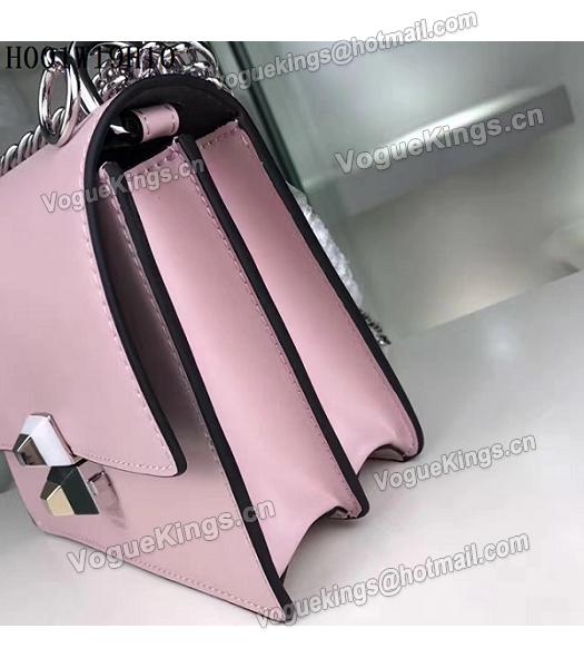 Fendi Latest Pink Leather Chains Shoulder Bag-2