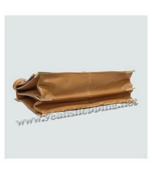 Fendi Leather Tote Shoulder Bag Earth Yellow Calfskin-3