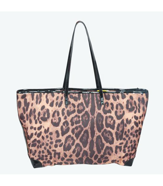 Fendi Leopard Pattern Tote Bag Coffee