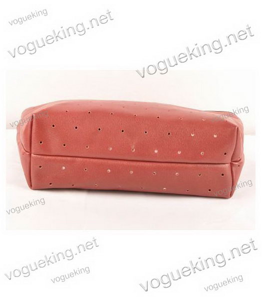 Fendi Medium Shopping Bag Dark Red Roll Perforated Leather-3