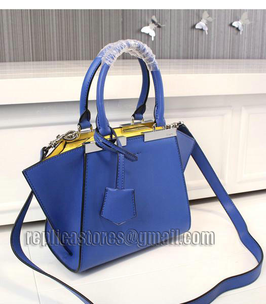 Fendi New Style Mini Blue Leather Shoulder Bag-1