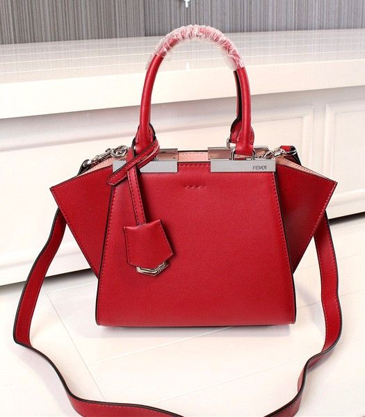 Fendi New Style Mini Red Leather Shoulder Bag