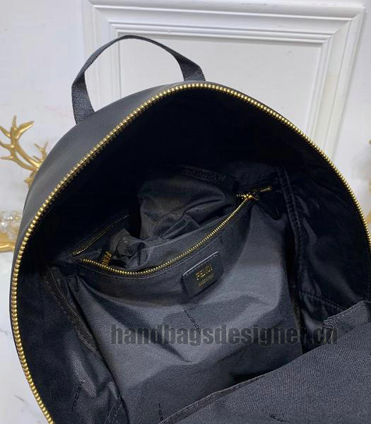 Fendi Nyon With Black Calfskin Leather Backpack-3