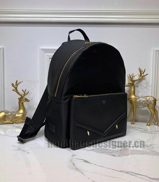 Fendi Nyon With Black Calfskin Leather Backpack-4
