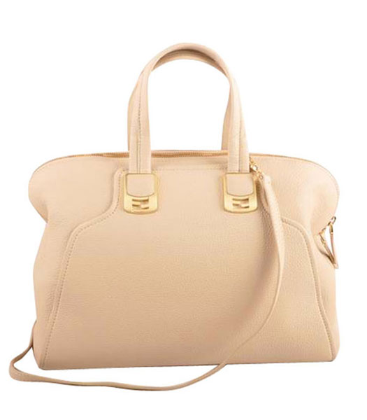 Fendi Offwhite Imported Calfskin Leather Tote Bag