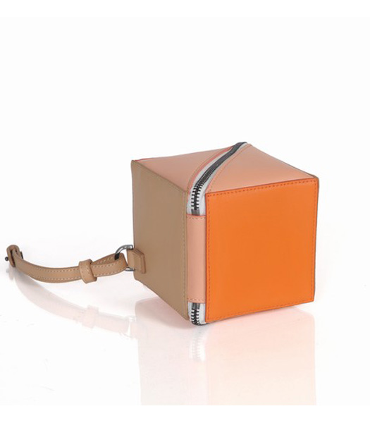 Fendi Orange/Apricot/Light Yellow Leather Magic Cube Handbag