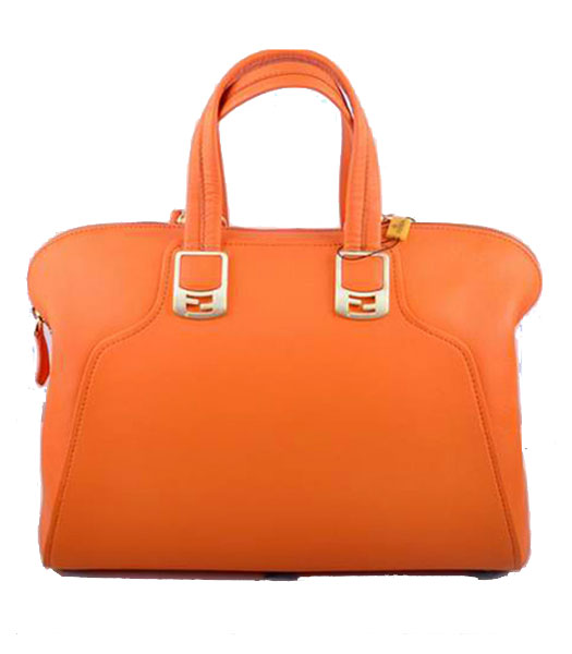 Fendi Orange Ferrari Leathe Tote Bag