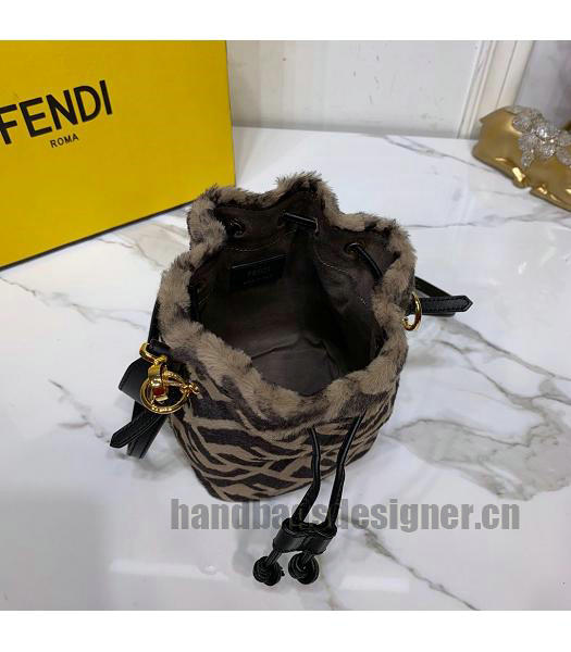 Fendi Original Calfskin Leather MON TRESOR Bag Black-5