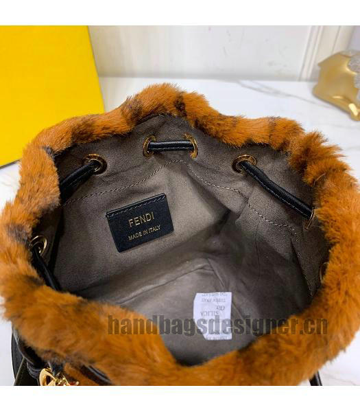 Fendi Original Calfskin Leather MON TRESOR Bag Brown-6