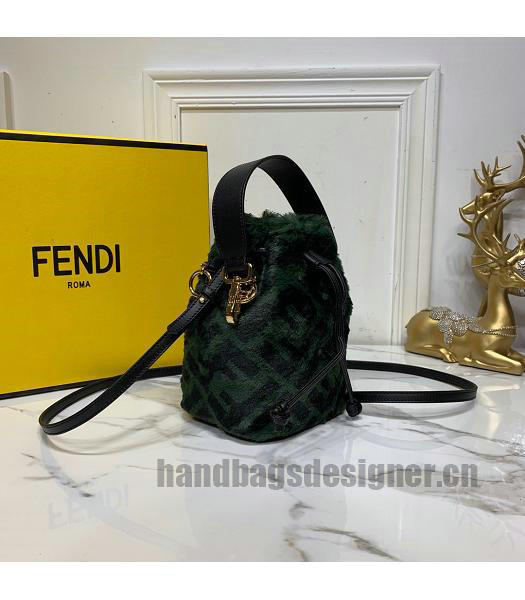 Fendi Original Calfskin Leather MON TRESOR Bag Green-1