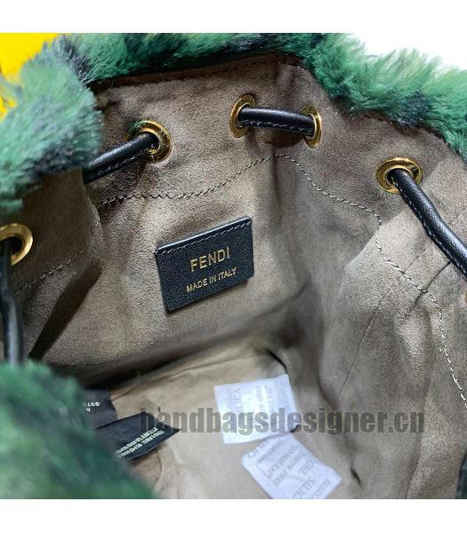 Fendi Original Calfskin Leather MON TRESOR Bag Green-5
