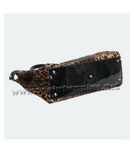 Fendi Peekaboo Leopard Pattern Tote Horsehair Bag in Coffee-2