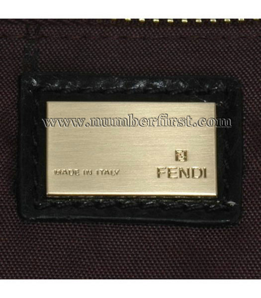 Fendi Peekaboo Tote Bag Black Oil Leather-5