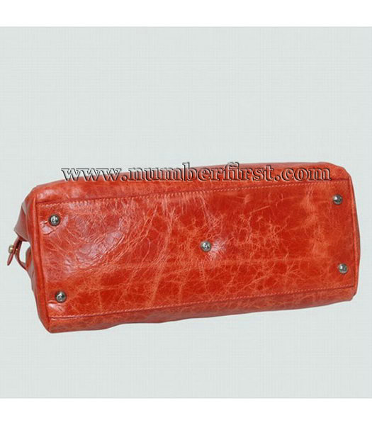 Fendi Peekaboo Tote Bag Orange Oil Leather-2