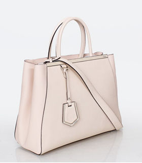 Fendi Pink Cross Veins Original Leather Small Tote Bag
