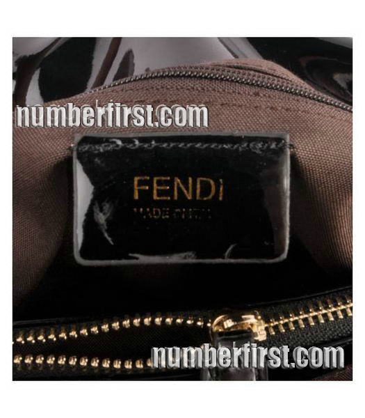 Fendi Red Beads with Black Leather Satchel Bag-6