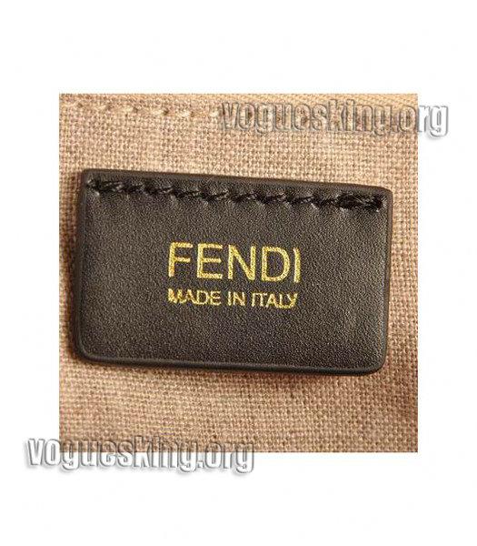 Fendi Red Soft Calfskin Leather With Black Leather Shoulder Bag-6