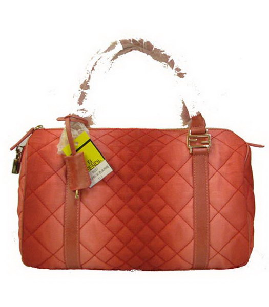 Fendi Rhombic Line Bag Red Fabric