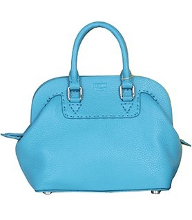 Fendi Selleria Adele Sky Blue Original Leather Mini Tote Bag