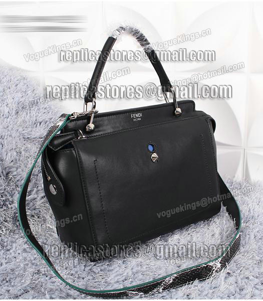 Fendi Selleria Fashion Calfskin Leather Tote Bag 8940 In Black-4