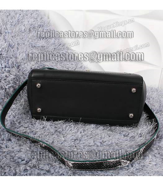 Fendi Selleria Fashion Calfskin Leather Tote Bag 8940 In Black-5