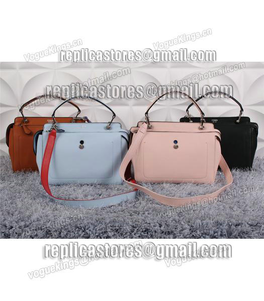 Fendi Selleria Fashion Calfskin Leather Tote Bag 8940 In Black-7