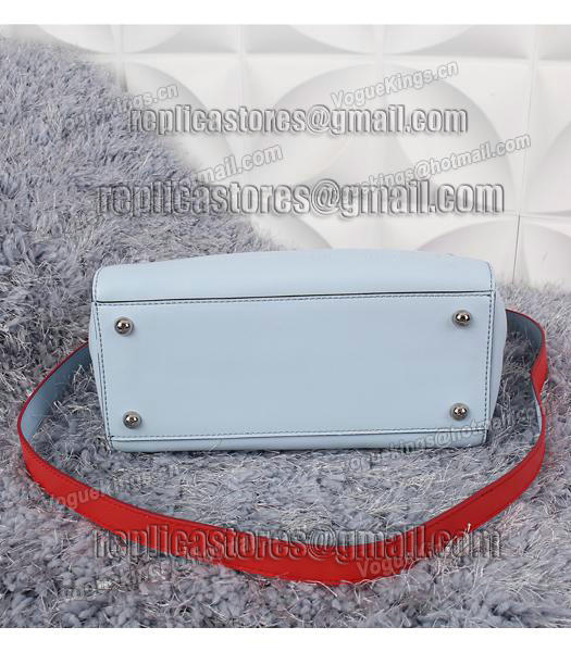 Fendi Selleria Fashion Calfskin Leather Tote Bag 8940 In Blue-5