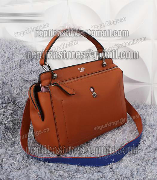 Fendi Selleria Fashion Calfskin Leather Tote Bag 8940 In Earth Yellow-4