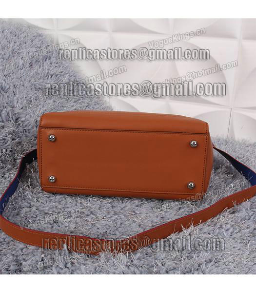 Fendi Selleria Fashion Calfskin Leather Tote Bag 8940 In Earth Yellow-5
